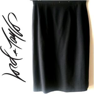 LORD & TAYLOR WOOL SKIRT - BLACK